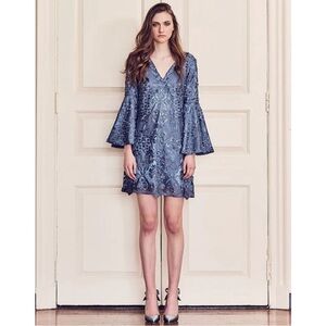 NWT Mestiza New York Retro Lace Camisa Bell Sleeve Dress size M